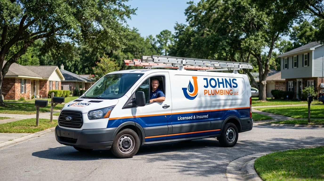 Johns Plumbing LLC service van in Bethel, AK